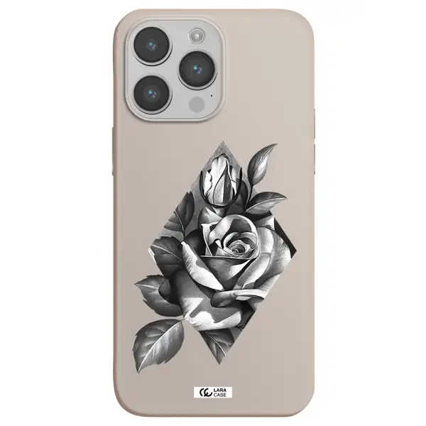 a drawing of a rose Apple iPhone 14 pro max Silicone Stone Case
