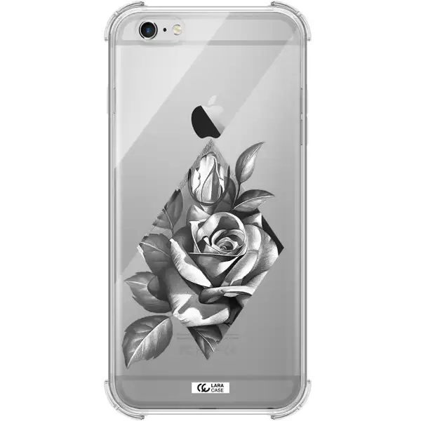 a drawing of a rose Apple iPhone 6 s plus Clear PC Case