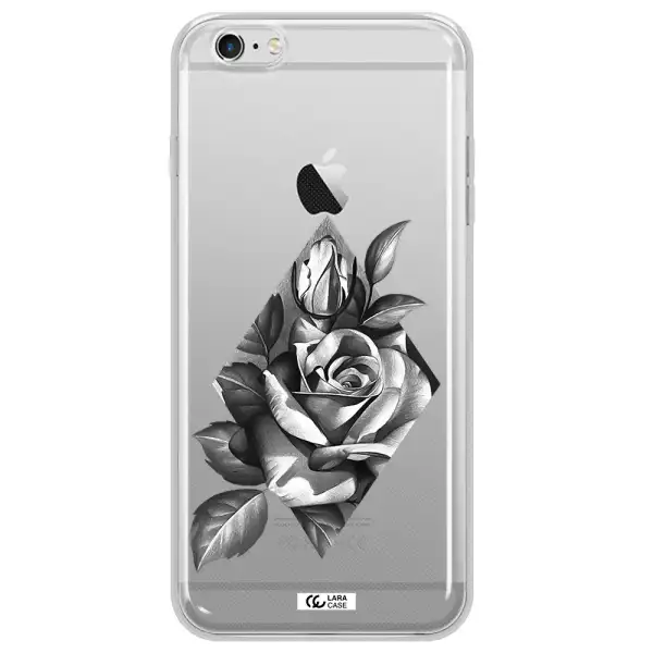 a drawing of a rose Apple iPhone 6 s plus Clear TPU Case