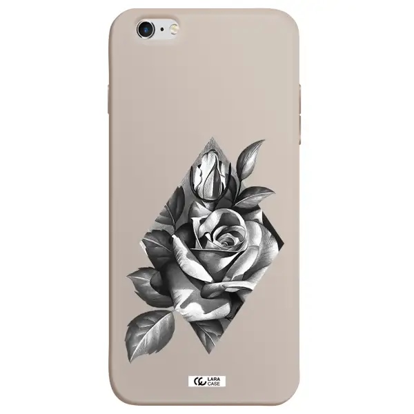 a drawing of a rose Apple iPhone 6 s plus Silicone Stone Case