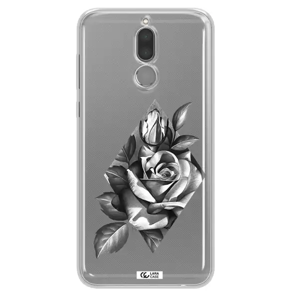 a drawing of a rose Huawei Mate 10 Lite Clear TPU Case