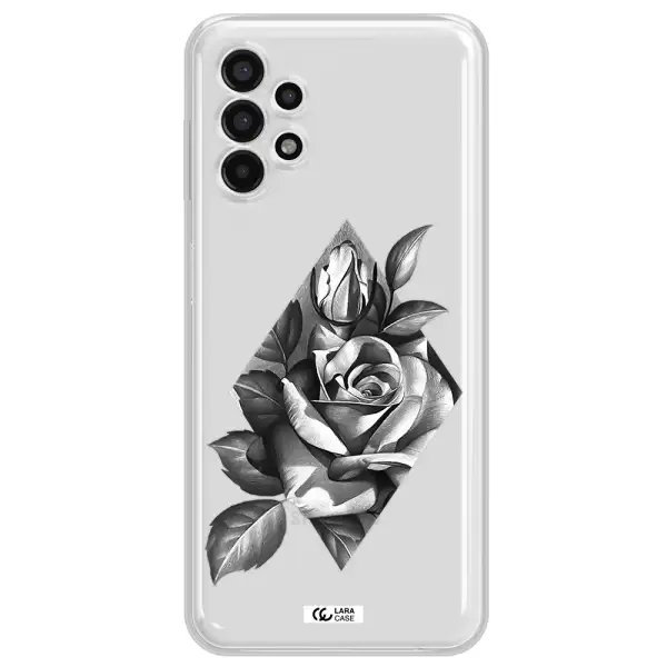a drawing of a rose Samsung A13 4g Clear TPU Case