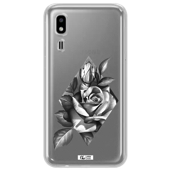 a drawing of a rose Samsung A2 Core Clear TPU Case