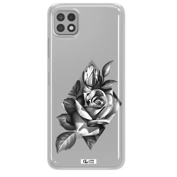 a drawing of a rose Samsung A22 5g Clear TPU Case