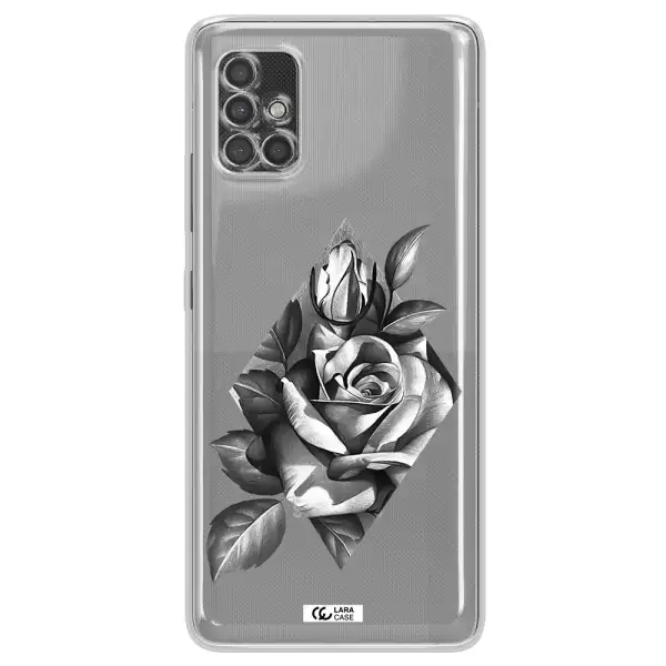 A Drawing Of A Rose Samsung A40S Clear Tpu Case