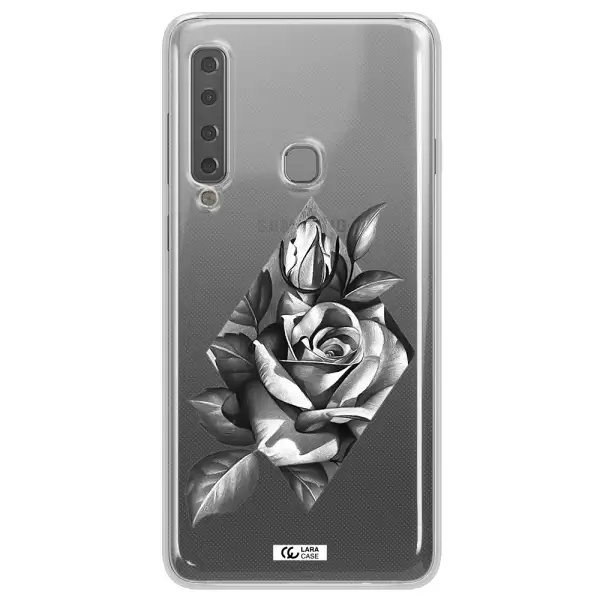 a drawing of a rose Samsung A9 2018 Clear TPU Case