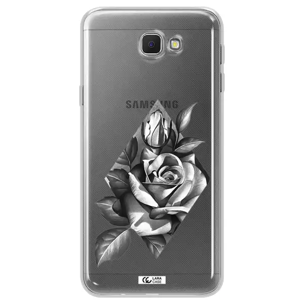 a drawing of a rose Samsung J5 Prime Clear TPU Case