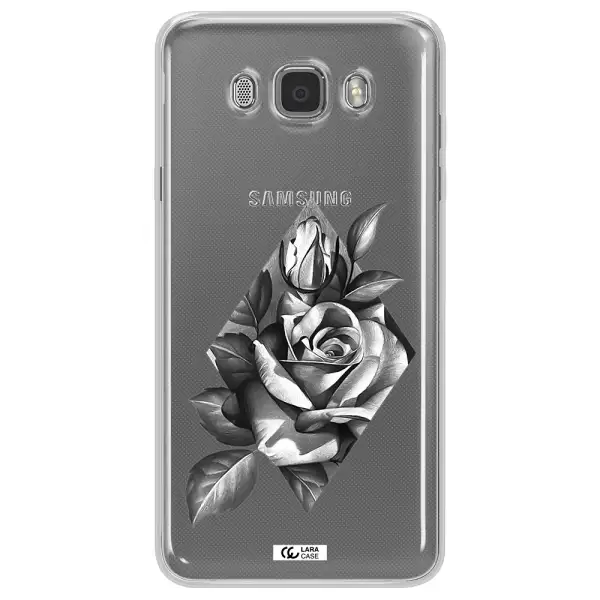 a drawing of a rose Samsung J7 2016 Clear TPU Case
