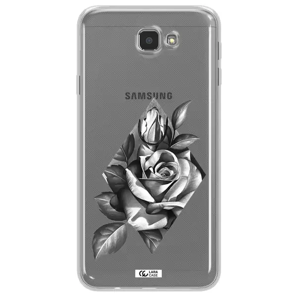 a drawing of a rose Samsung J7 Prim Clear TPU Case