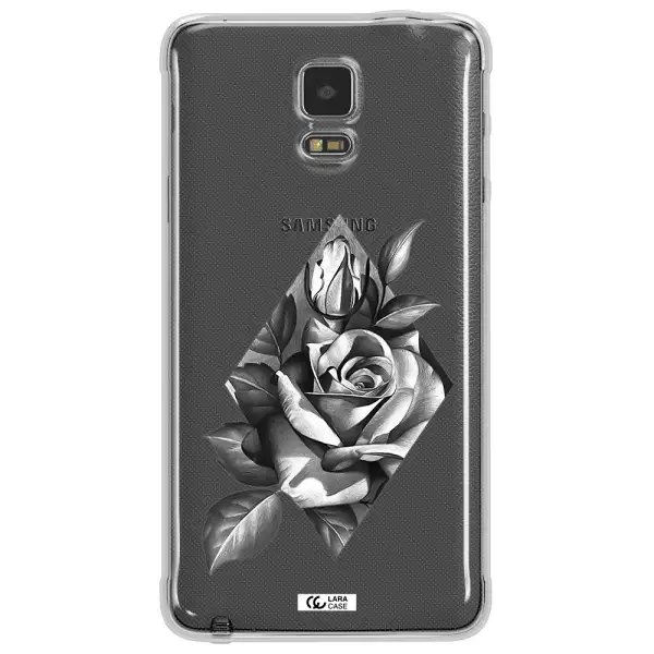 a drawing of a rose Samsung Note 4 Clear TPU Case