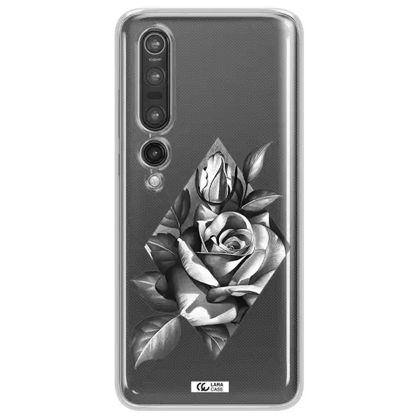 a drawing of a rose Xiaomi Mi 10 Pro Clear TPU Case