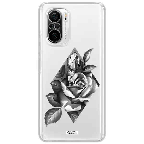 A Drawing Of A Rose Xiaomi Poco F3 Clear Tpu Case