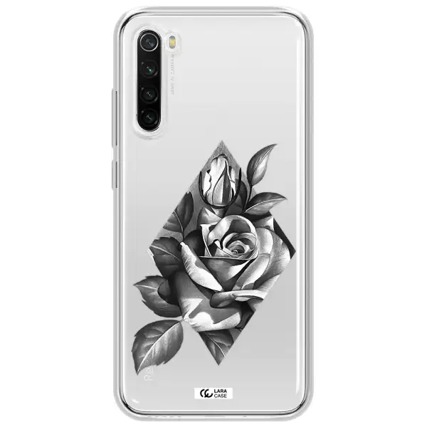 A Drawing Of A Rose Xiaomi Redmi Note 8T Clear Tpu Case