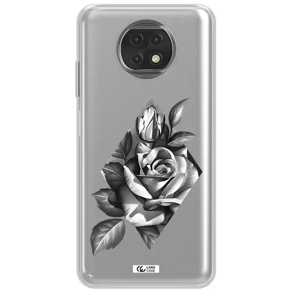 A Drawing Of A Rose Xiaomi Redmi Note 9T Clear Tpu Case