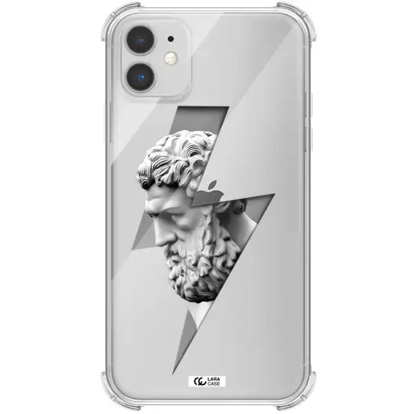 a statue of a man with a beard Apple iPhone 11 Clear PC Case