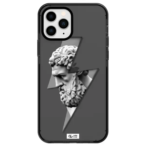 a statue of a man with a beard Apple iPhone 11 pro impact Smoke Black Case