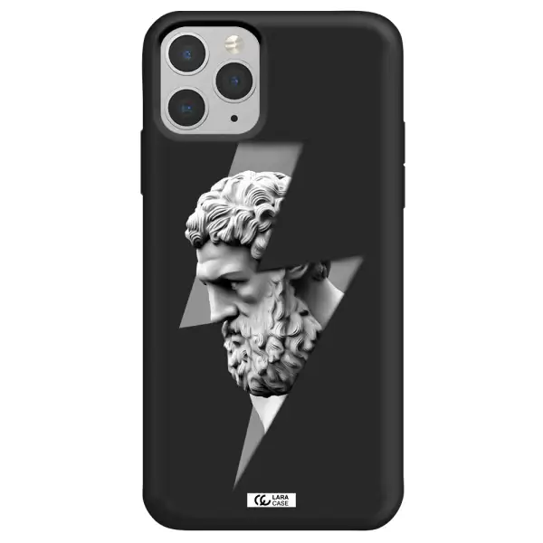 a statue of a man with a beard Apple iPhone 11 pro Silicone black Case