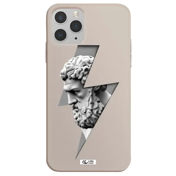 a statue of a man with a beard Apple iPhone 11 pro Silicone Stone Case