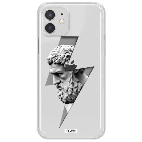 a statue of a man with a beard Apple iPhone 12 mini Clear TPU Case