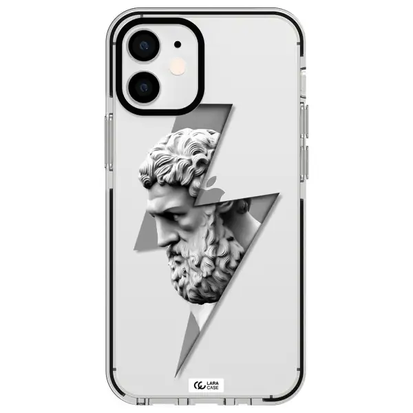 a statue of a man with a beard Apple iPhone 12 mini impact black border Case