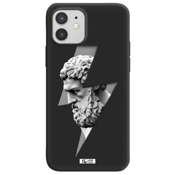 a statue of a man with a beard Apple iPhone 12 mini Silicone black Case