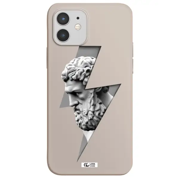 a statue of a man with a beard Apple iPhone 12 mini Silicone Stone Case