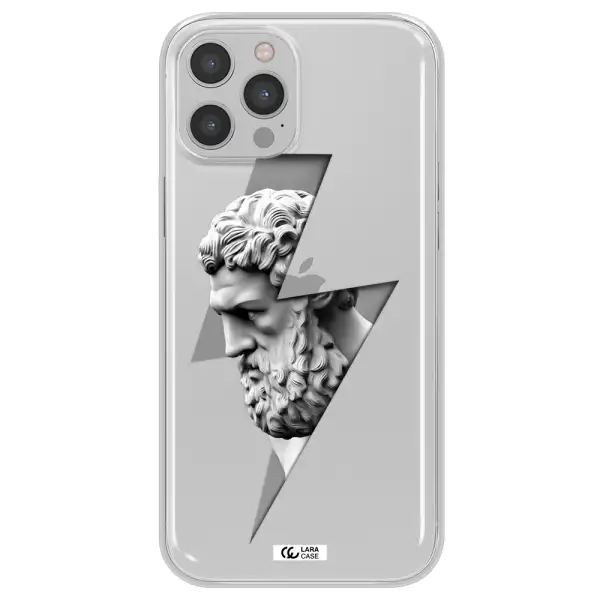 a statue of a man with a beard Apple iPhone 12 pro Clear TPU Case