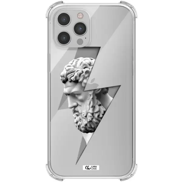 a statue of a man with a beard Apple iPhone 12 pro max Clear PC Case