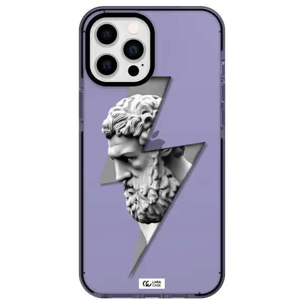 a statue of a man with a beard Apple iPhone 12 pro max impact Lilac Case
