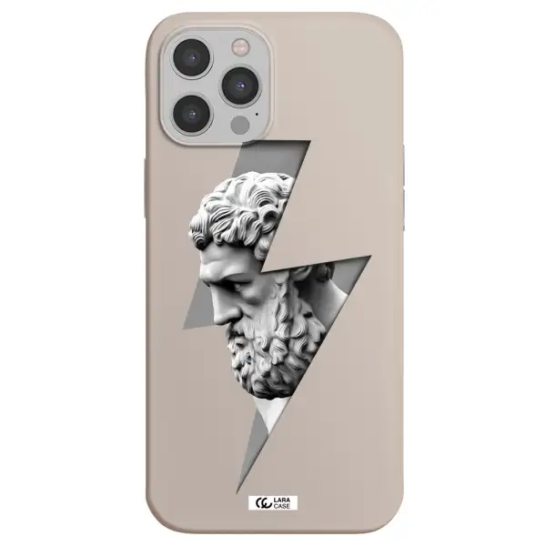 a statue of a man with a beard Apple iPhone 12 pro max Silicone Stone Case