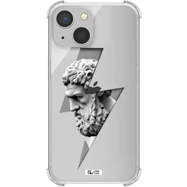 a statue of a man with a beard Apple iPhone 13 Clear PC Case