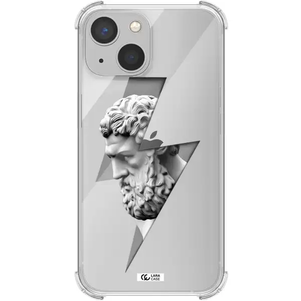 a statue of a man with a beard Apple iPhone 13 mini Clear PC Case