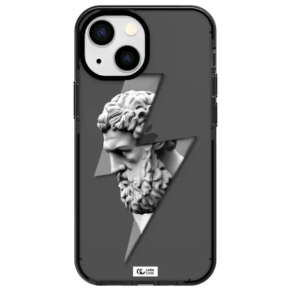 a statue of a man with a beard Apple iPhone 13 mini impact Smoke Black Case