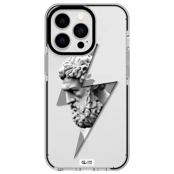 a statue of a man with a beard Apple iPhone 13 Pro impact black border Case