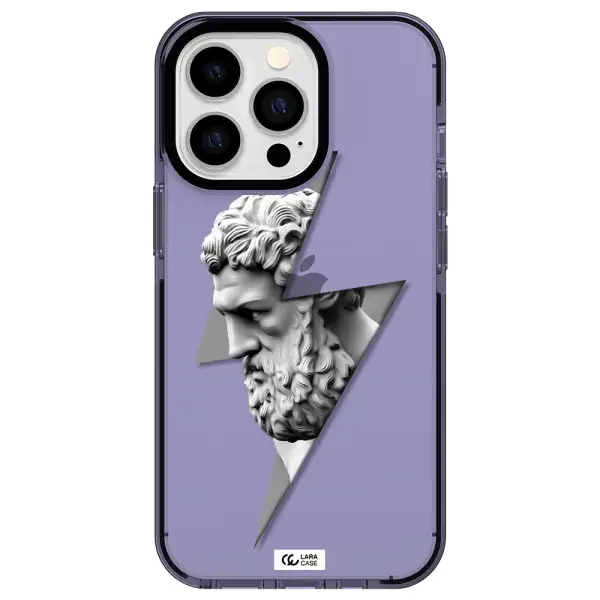 a statue of a man with a beard Apple iPhone 13 Pro impact Lilac Case