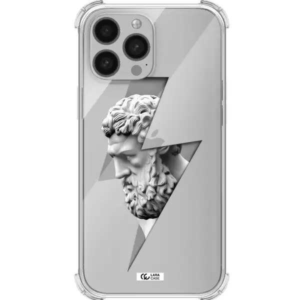a statue of a man with a beard Apple iPhone 13 Pro Max Clear PC Case