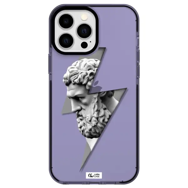 a statue of a man with a beard Apple iPhone 13 Pro Max impact Lilac Case