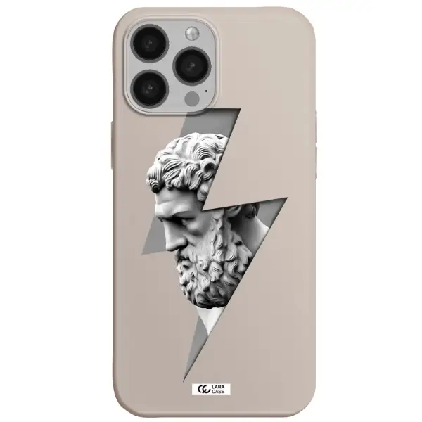 a statue of a man with a beard Apple iPhone 13 Pro Max Silicone Stone Case