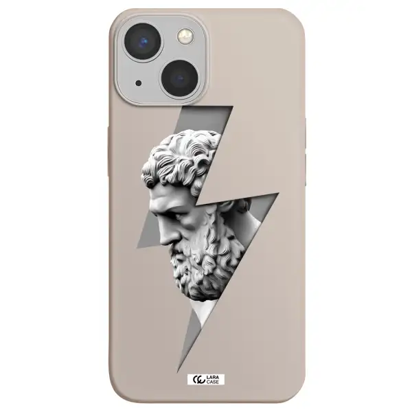 a statue of a man with a beard Apple iPhone 13 Silicone Stone Case