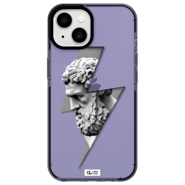a statue of a man with a beard Apple iPhone 14 impact Lilac Case
