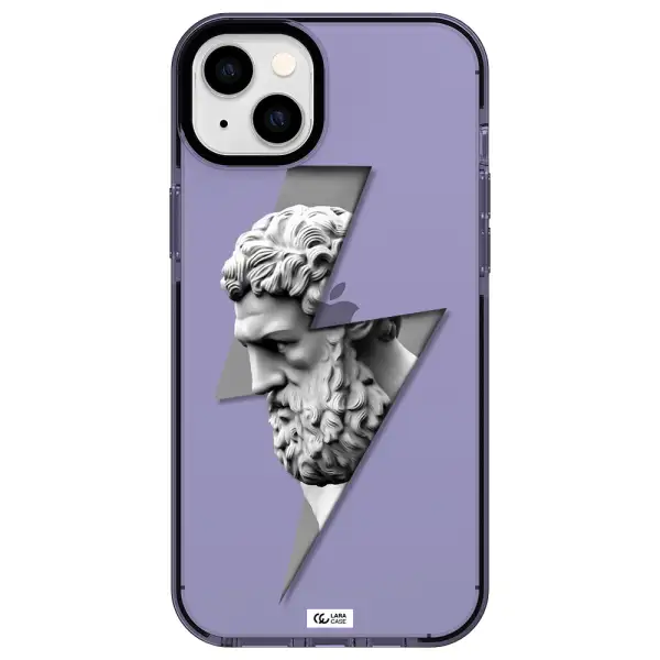 a statue of a man with a beard Apple iPhone 14 plus impact Lilac Case