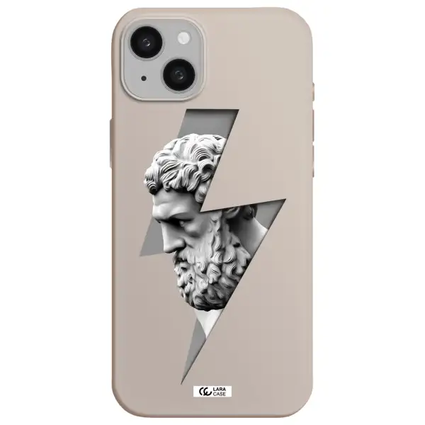 a statue of a man with a beard Apple iphone 15 plus Silicone Stone Case