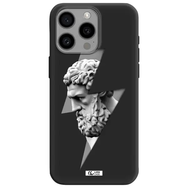 a statue of a man with a beard Apple Iphone 15 Pro max Silicone black Case