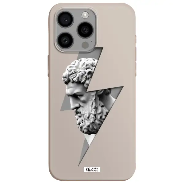 a statue of a man with a beard Apple Iphone 15 Pro max Silicone Stone Case