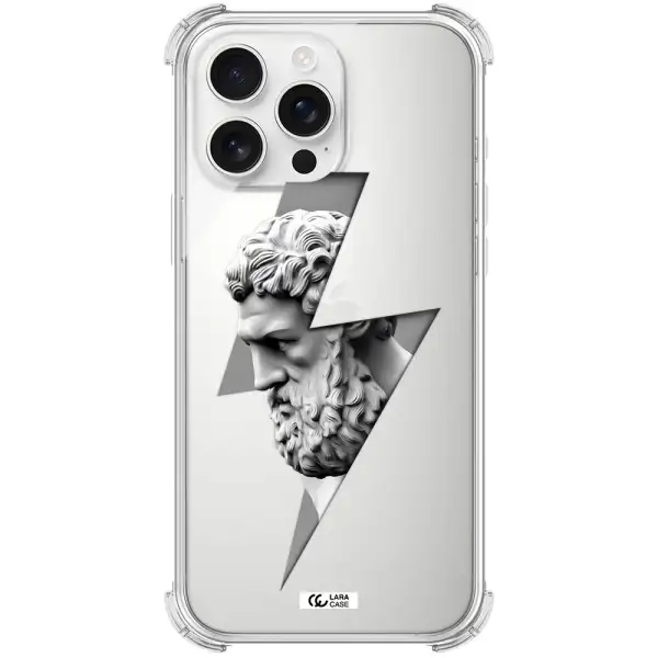 A Statue Of A Man With A Beard Apple Iphone 16 Pro Max Clear Pc Case