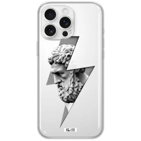 A Statue Of A Man With A Beard Apple Iphone 16 Pro Max Clear Tpu Case