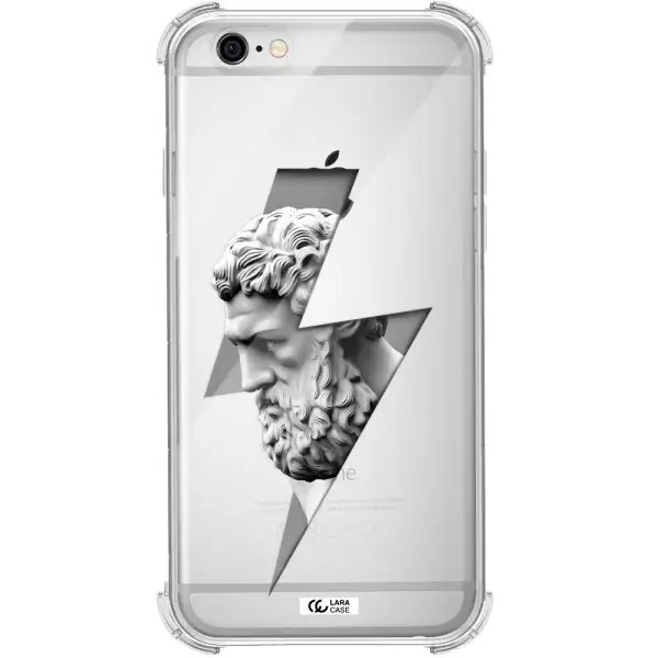 a statue of a man with a beard Apple iPhone 6 Clear PC Case