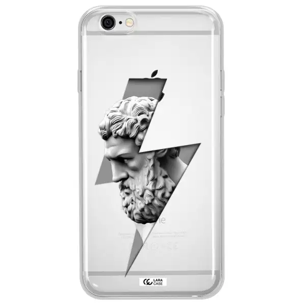a statue of a man with a beard Apple iPhone 6 Clear TPU Case