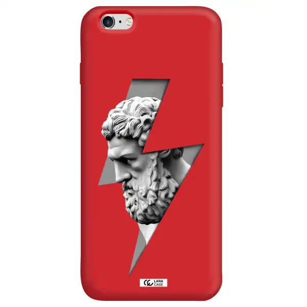 a statue of a man with a beard Apple iPhone 6 plus Silicone Imperial Red Case