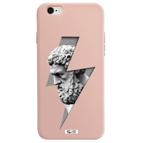 a statue of a man with a beard Apple iPhone 6 Silicone pastel pink Case
